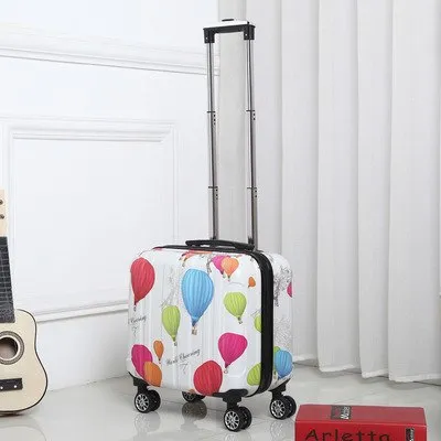 18-Inch Mirror Boarding Luggage, Cartoon Trolleycase ,Abs Pcfemale Box ,Universal Wheel Small