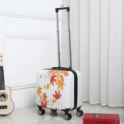 18-Inch Mirror Boarding Luggage, Cartoon Trolleycase ,Abs Pcfemale Box ,Universal Wheel Small