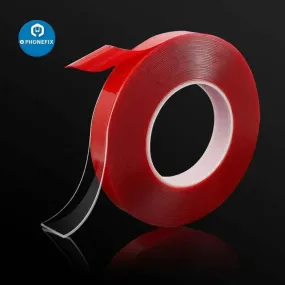 1mm*10m Length Strong Adhesive Double Sided No Trace PET Red Film