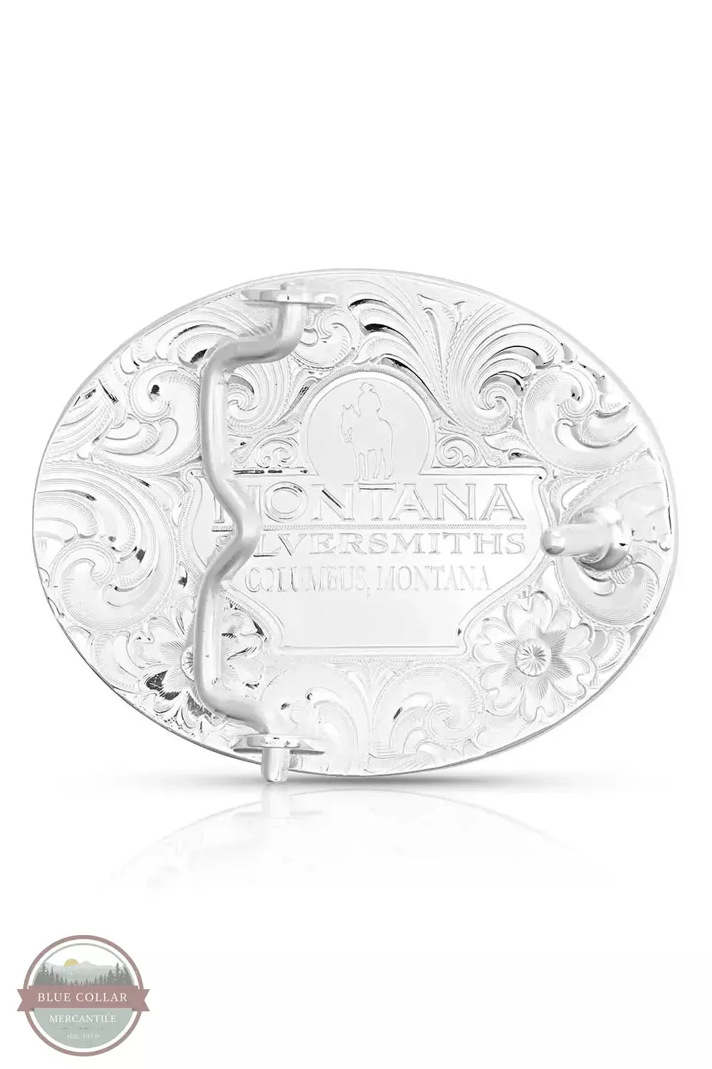 5007-649 Petite Two-Tone Engraved Buckle with Barrel Racer