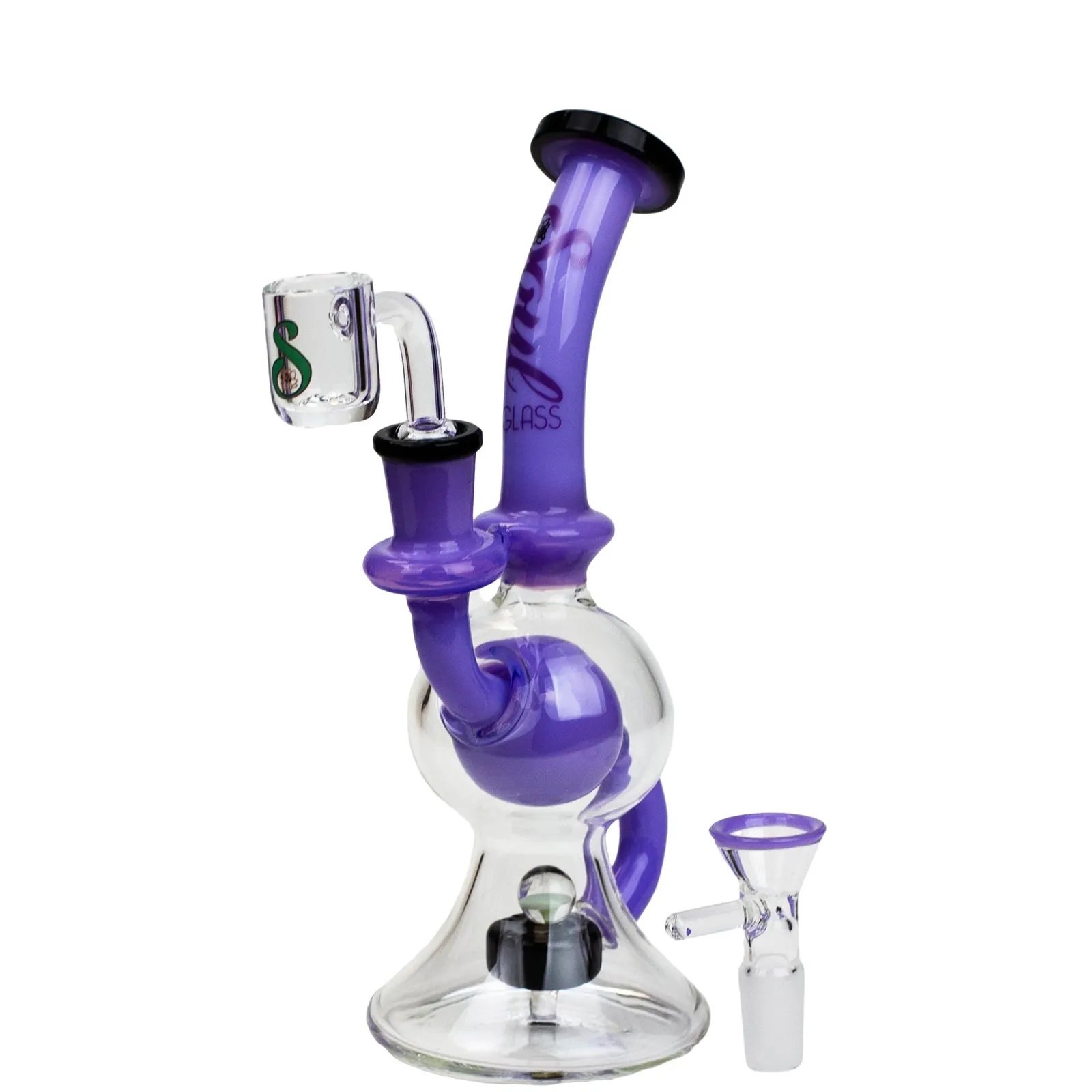 8" Recycler Rig with Tire Diffuser Perc