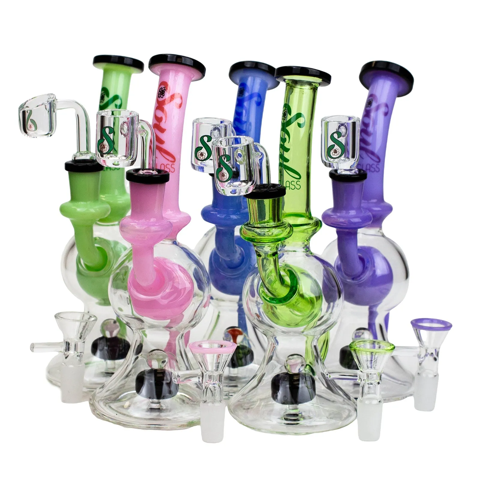 8" Recycler Rig with Tire Diffuser Perc