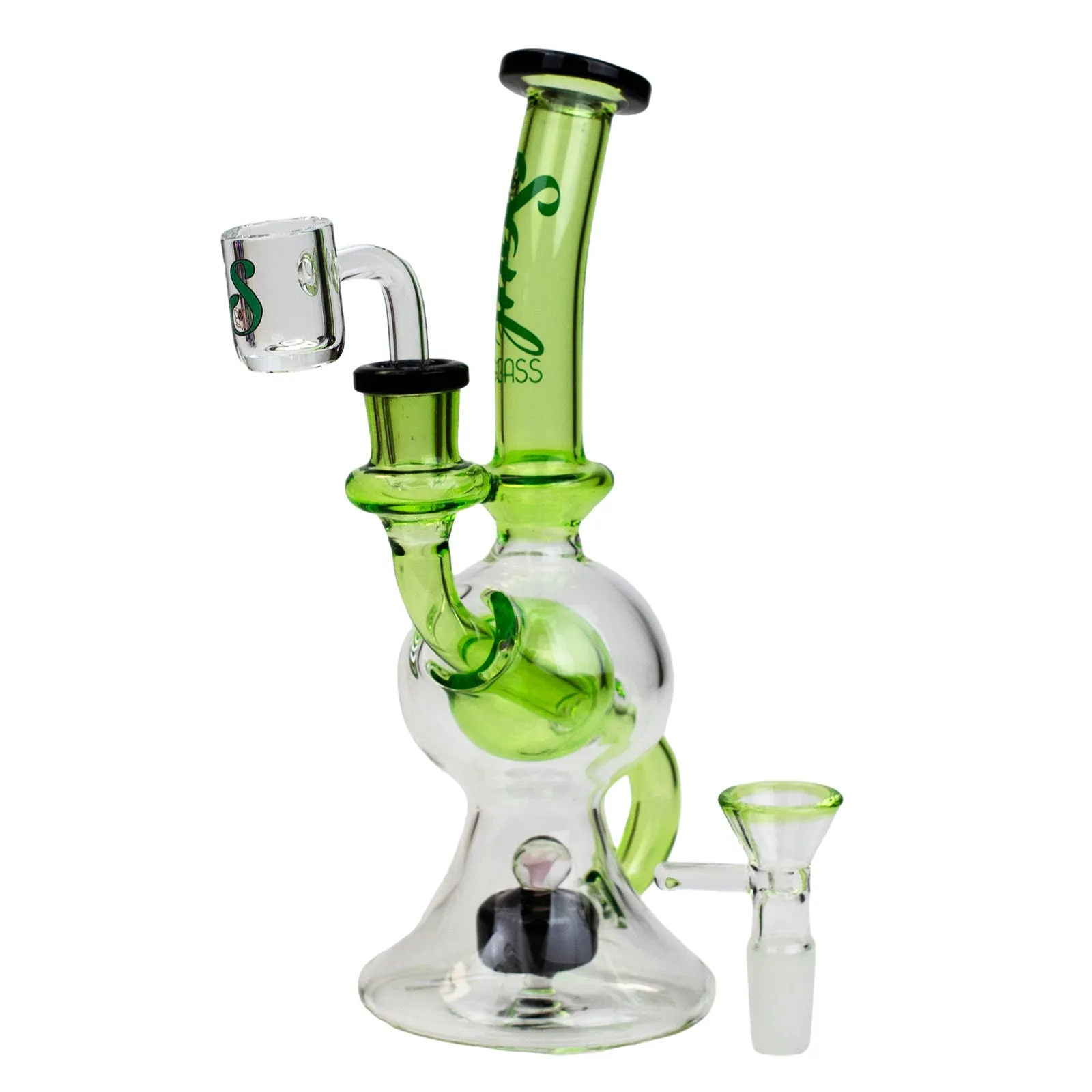 8" Recycler Rig with Tire Diffuser Perc