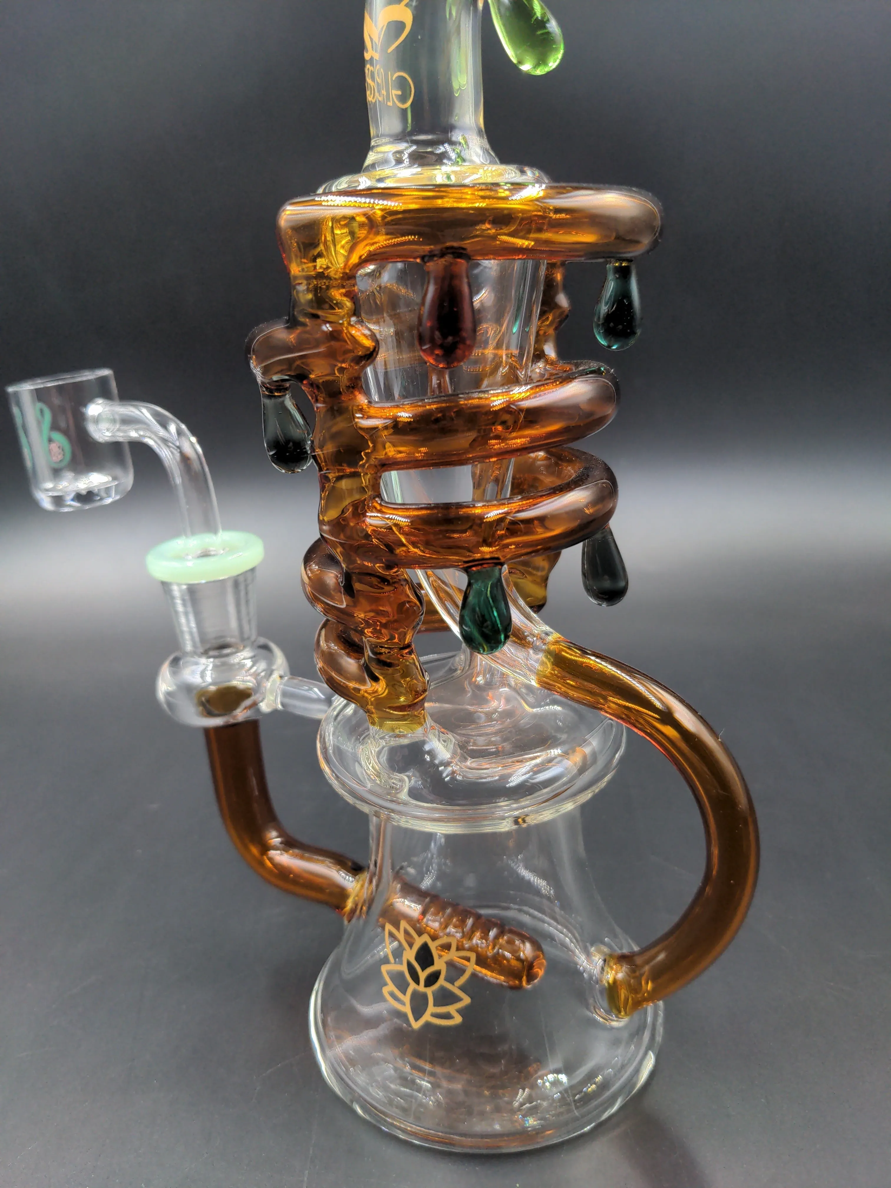 9.5 Soul Glass Honeycomb Drip Water Pipe