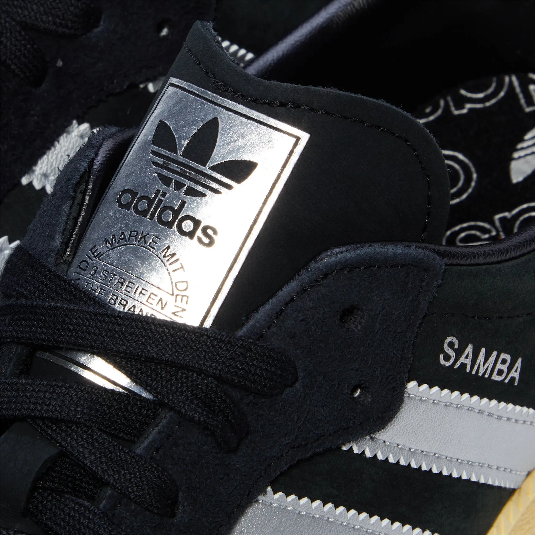 Adidas Womens Samba OG (Core Black/Matte Silver/Almost Yellow)