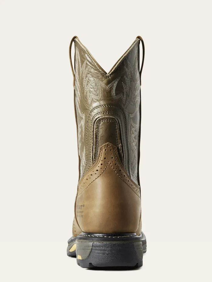 Ariat 10008635 Mens WorkHog Waterproof Composite Toe Work Boot Aged Bark