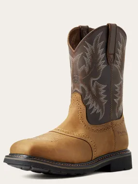 Ariat 10010134 Mens Sierra Wide Square Toe Steel Toe Work Boot Aged Bark Tan