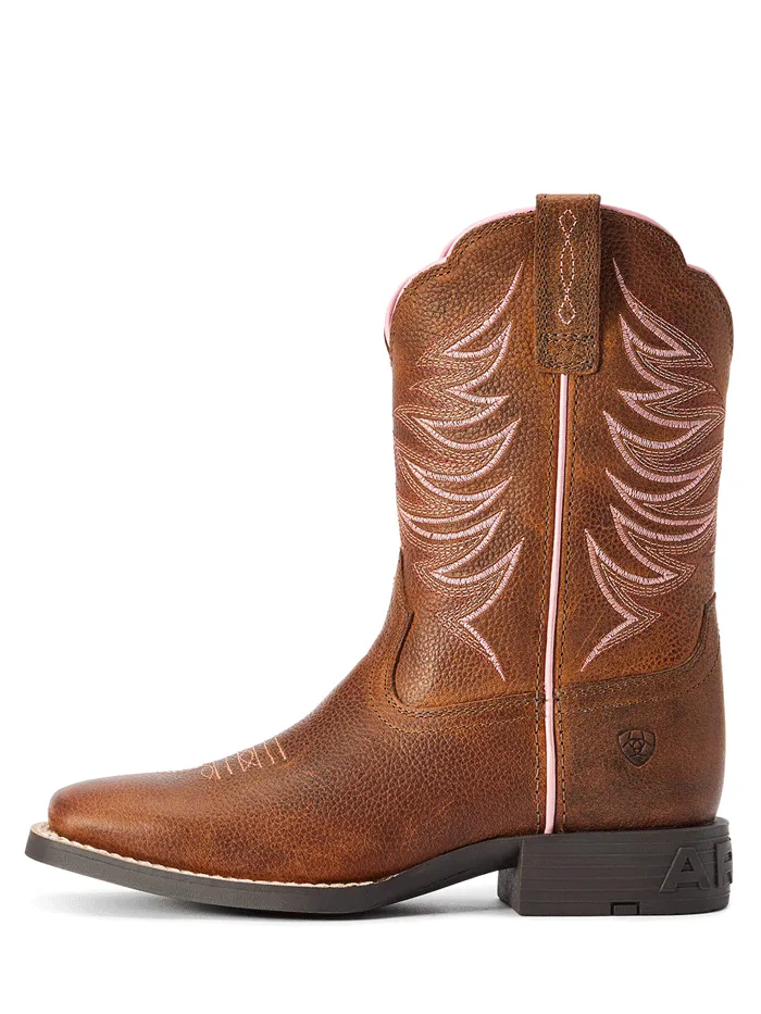 Ariat 10042413 Kids Firecatcher Western Boot Rowdy Brown