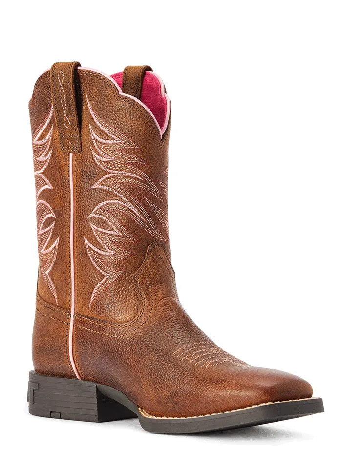 Ariat 10042413 Kids Firecatcher Western Boot Rowdy Brown