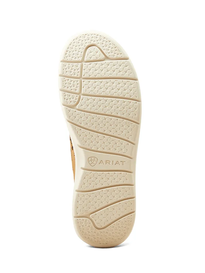 Ariat 10051011 Womens Hilo Rodeo Quincy Shoe Roses Of The Range Tan