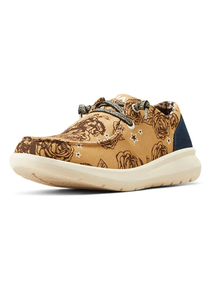 Ariat 10051011 Womens Hilo Rodeo Quincy Shoe Roses Of The Range Tan