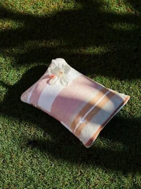Beach Pillow Towel - Cork Monochromatic Stripe