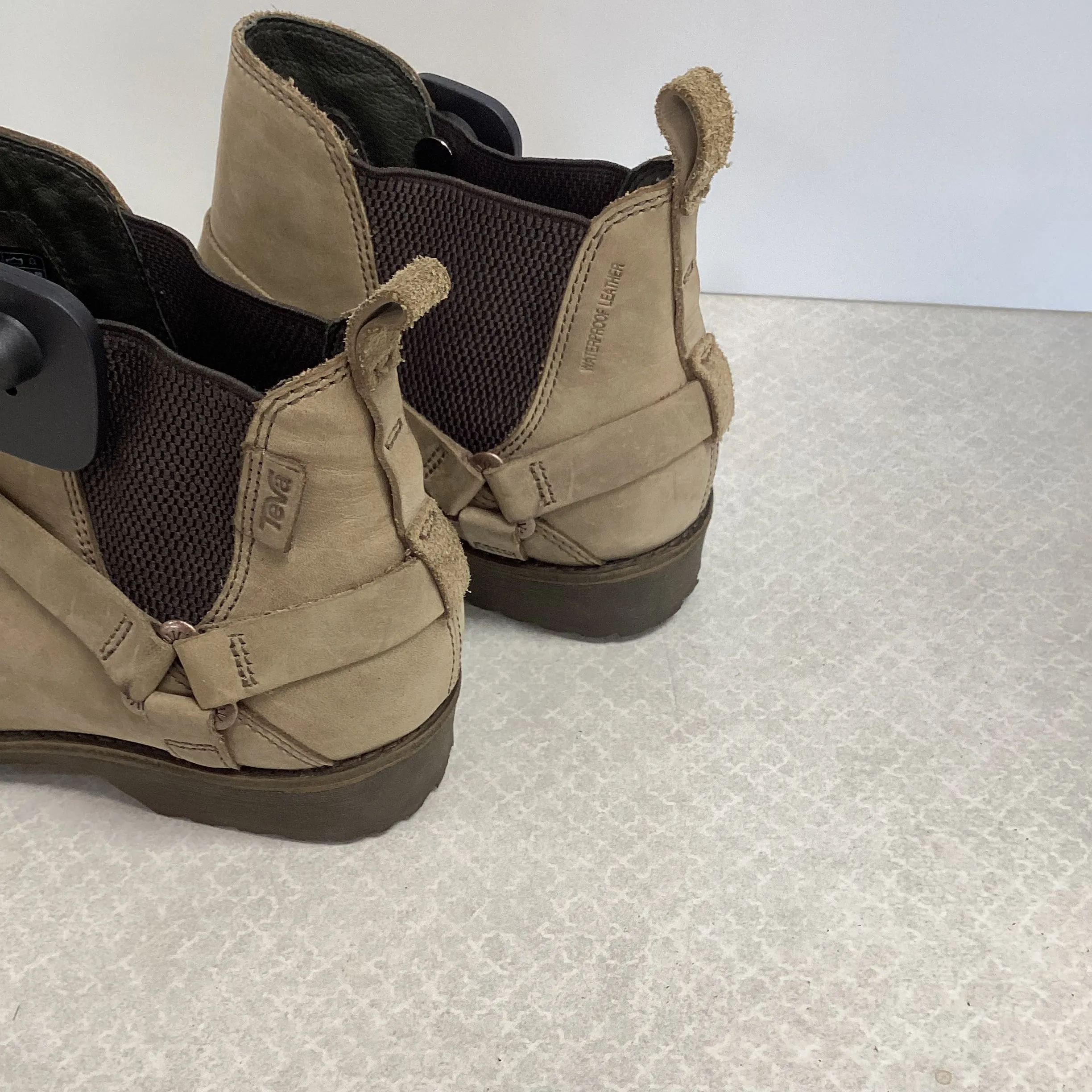 Boots Ankle Heels By Teva In Brown, Size: 9