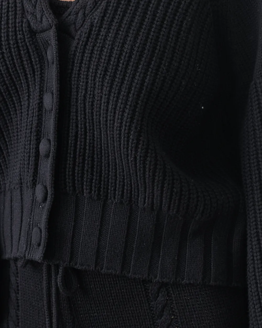 Bronwyn Wool Knit Cardigan | Black | Restock