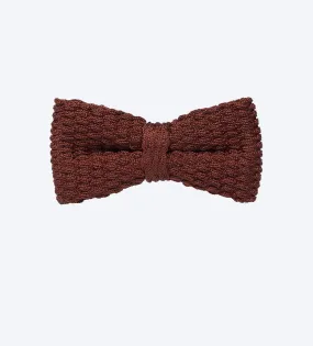 Brown Knit Bow Tie