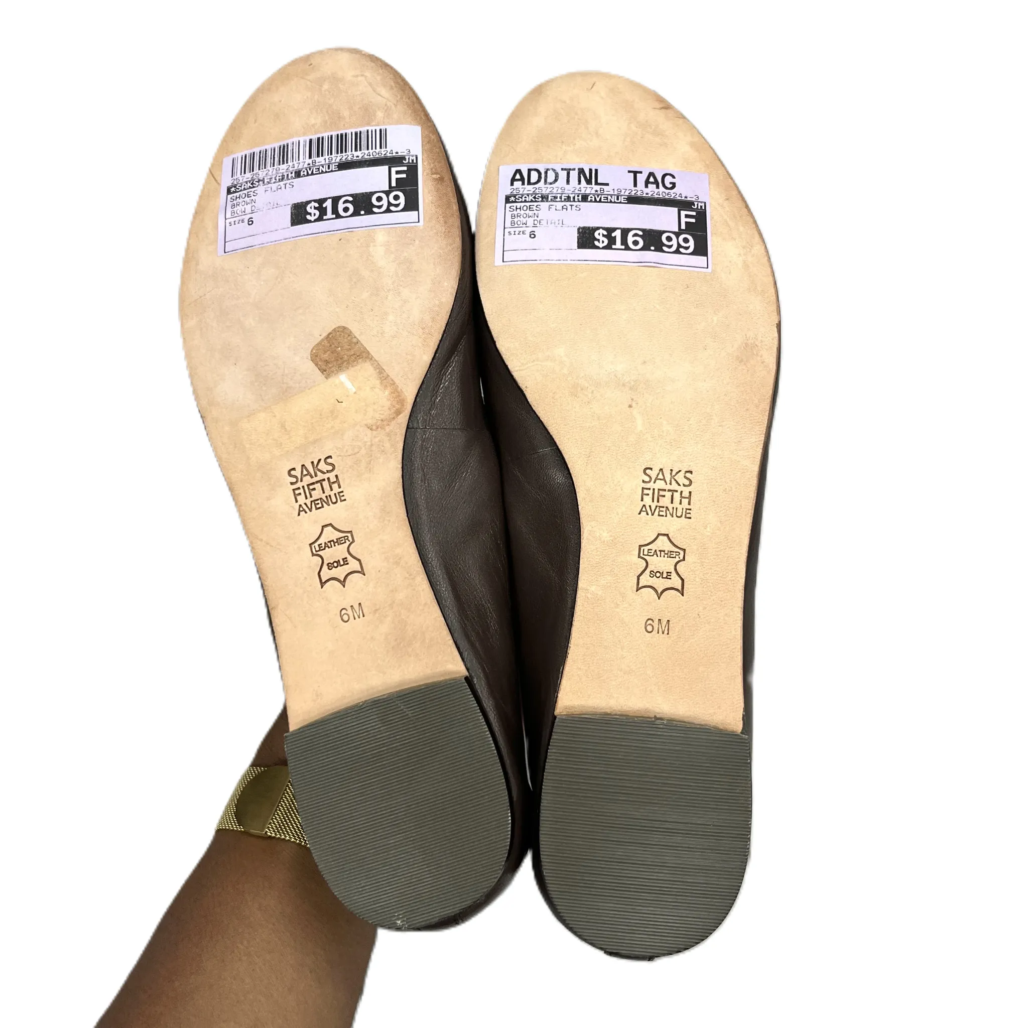 Brown Shoes Flats By Saks Fifth Avenue, Size: 6