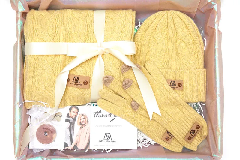 Cable-Knit Unisex Cashmere Beanie