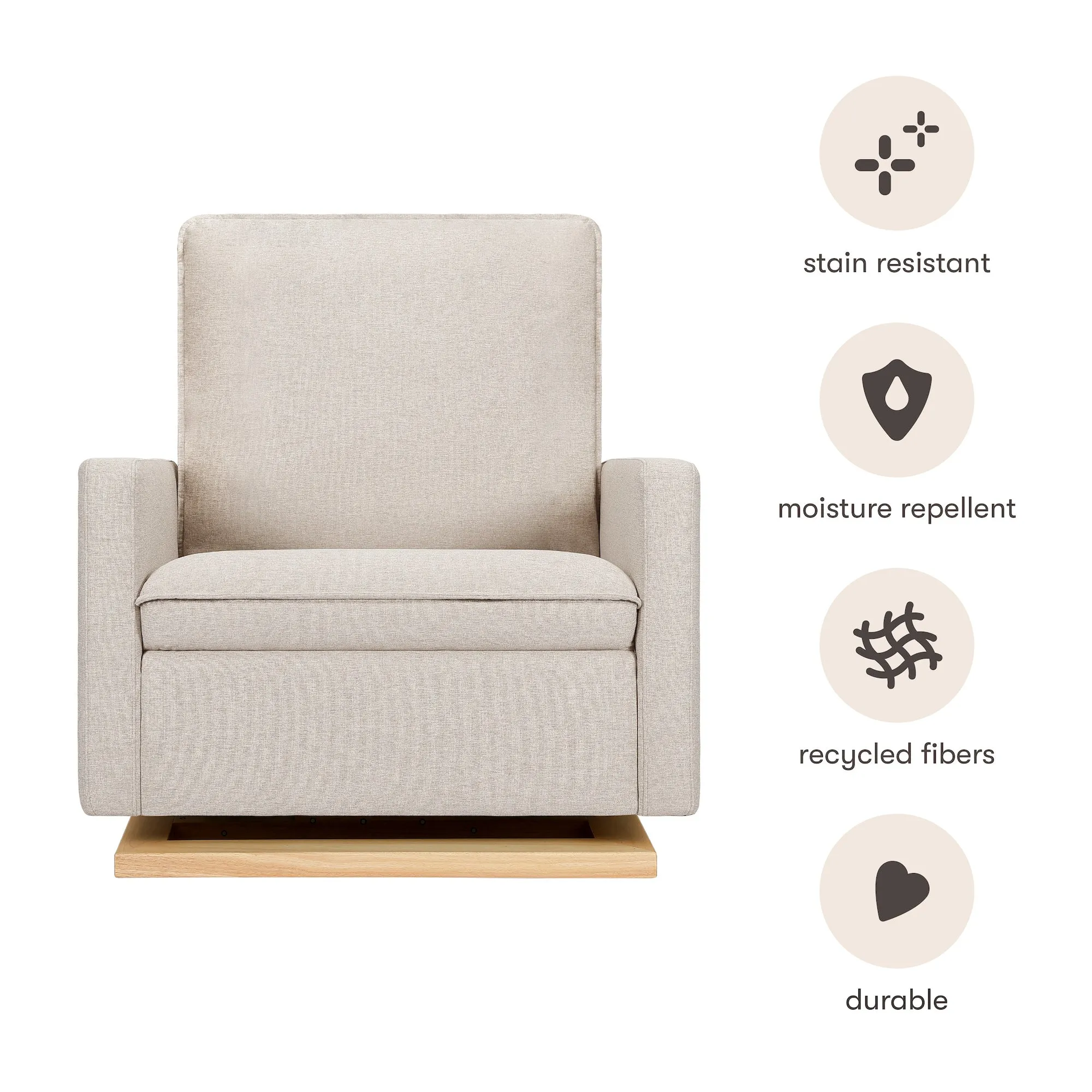 Cali Pillowback Chair-and-a-Half Glider - Eco-Performance Fabric