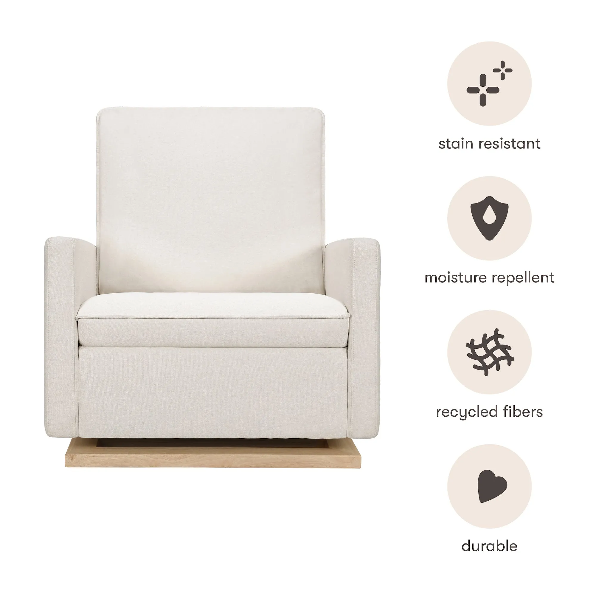 Cali Pillowback Chair-and-a-Half Glider - Eco-Performance Fabric
