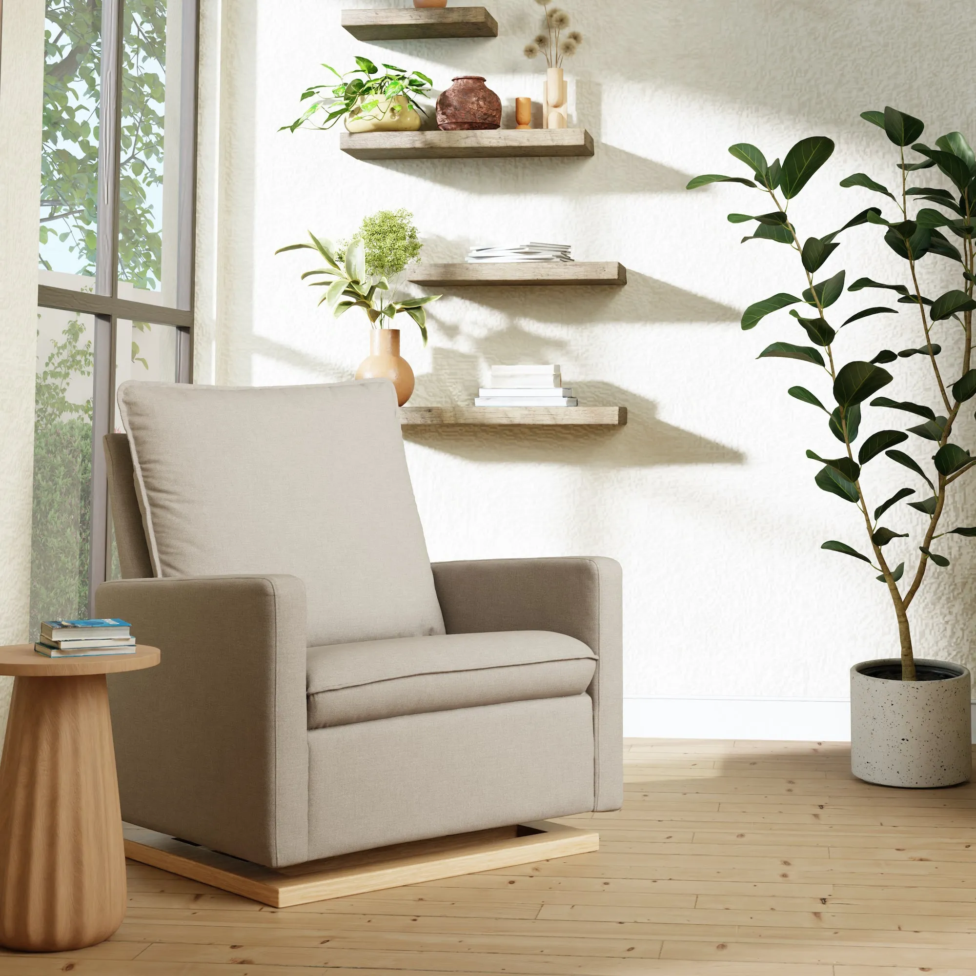 Cali Pillowback Chair-and-a-Half Glider - Eco-Performance Fabric