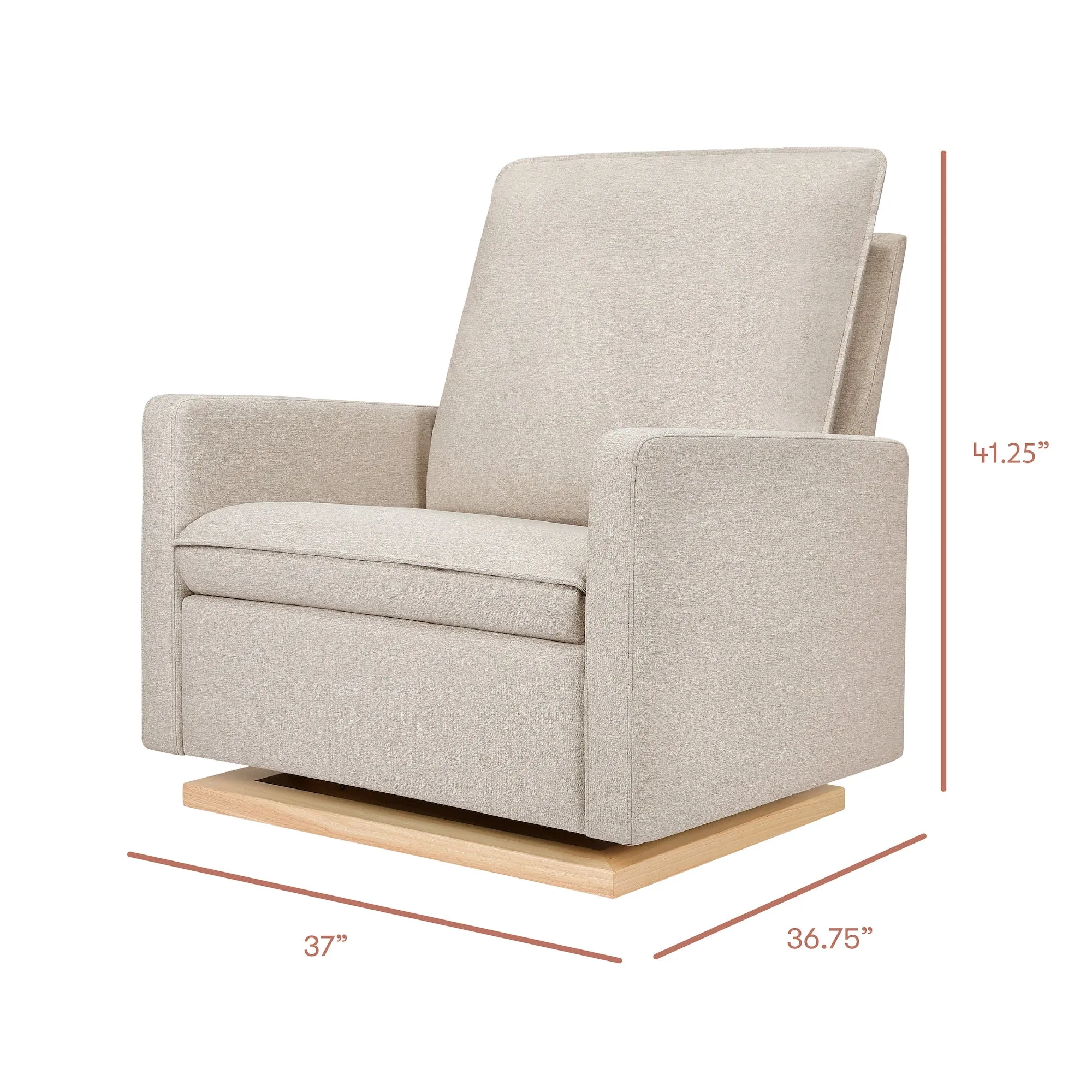 Cali Pillowback Chair-and-a-Half Glider - Eco-Performance Fabric