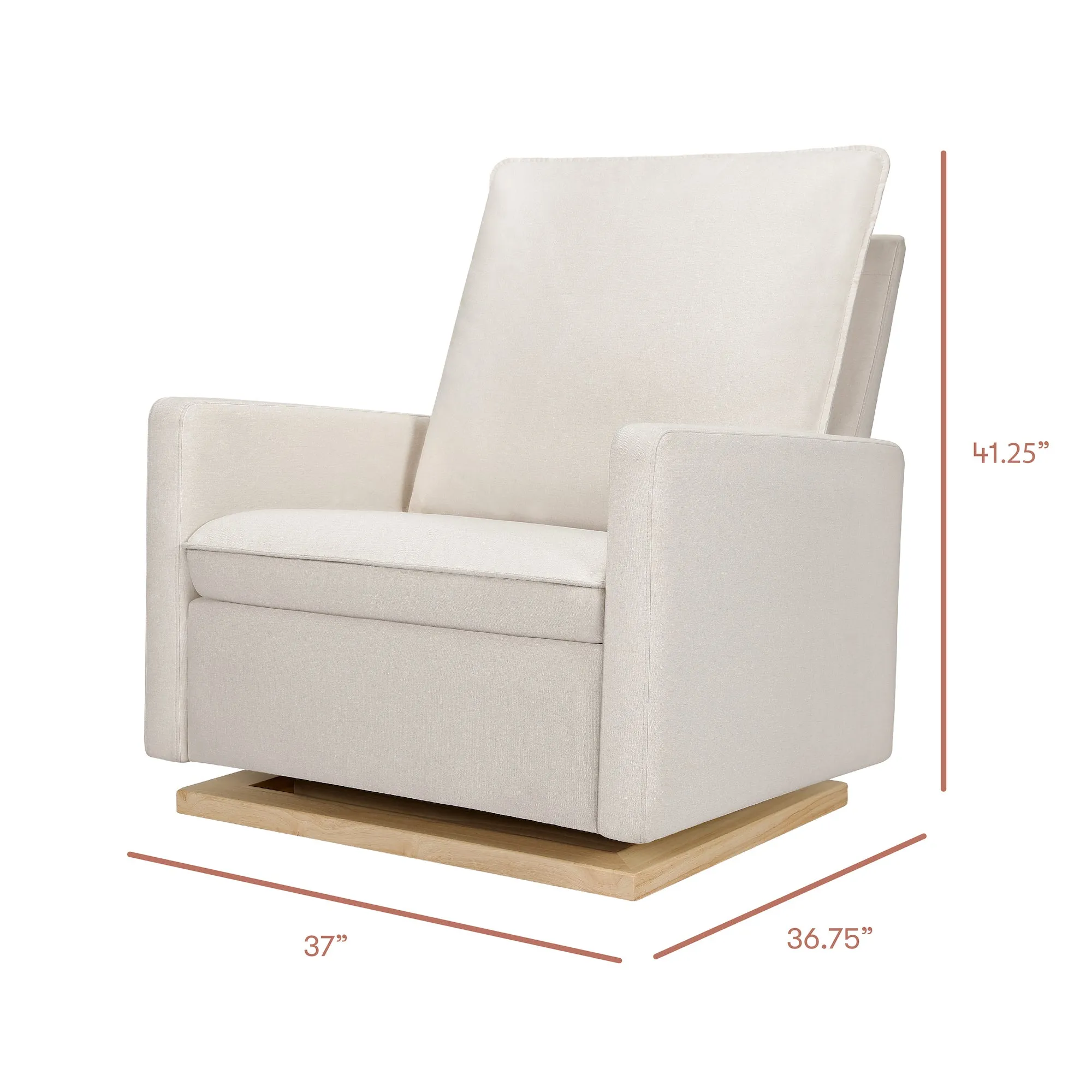 Cali Pillowback Chair-and-a-Half Glider - Eco-Performance Fabric