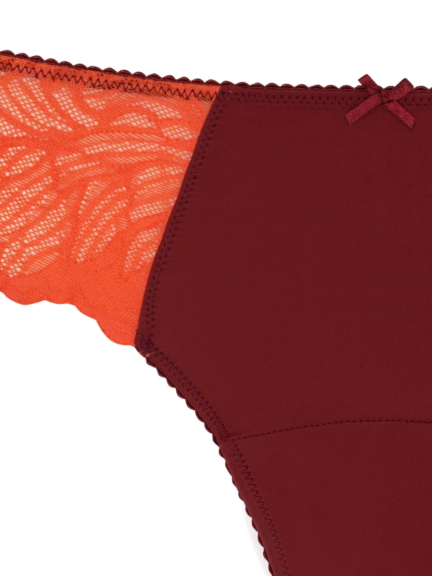 Camille Thong Light-Moderate Bordeaux Red