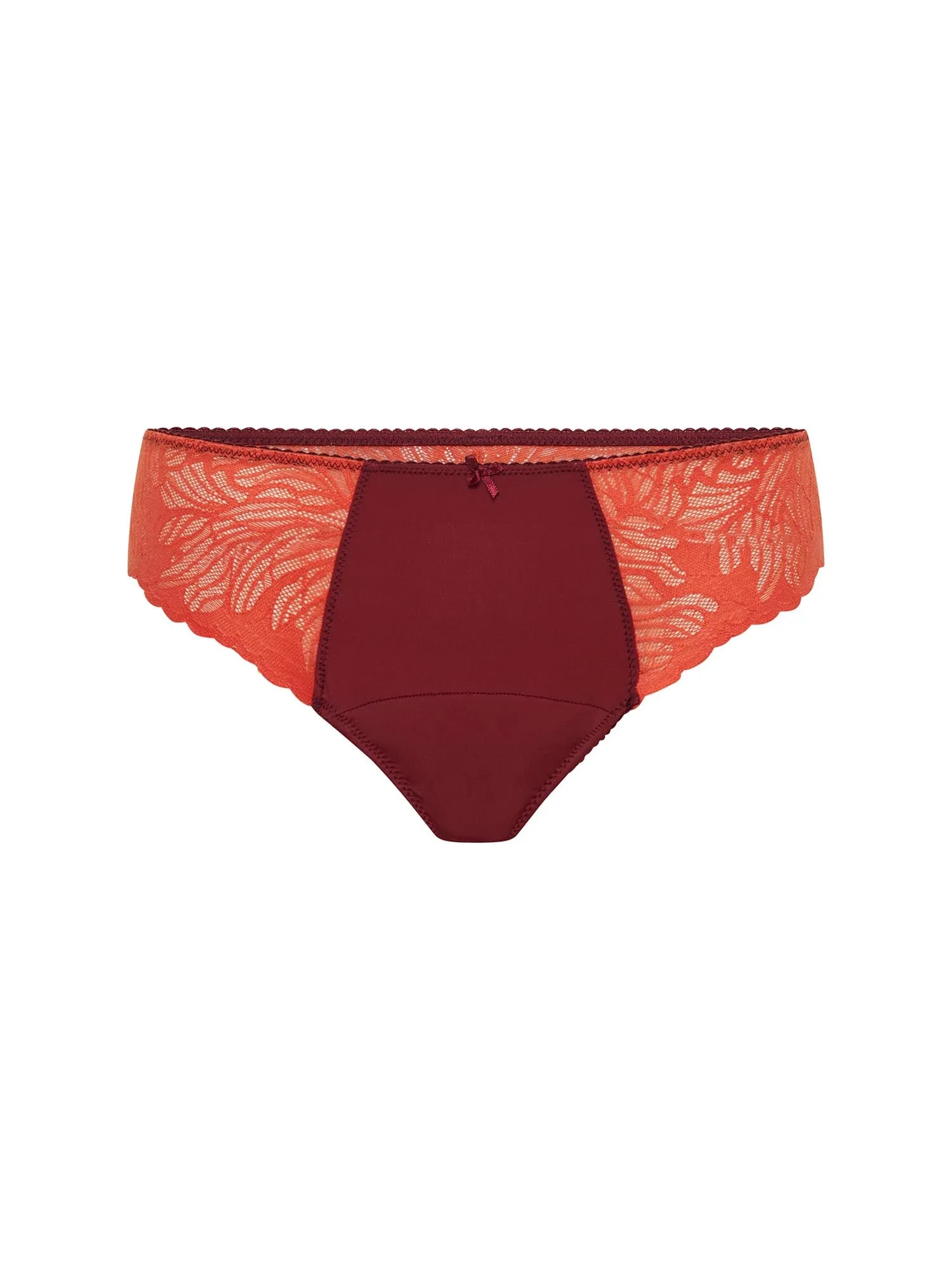 Camille Thong Light-Moderate Bordeaux Red