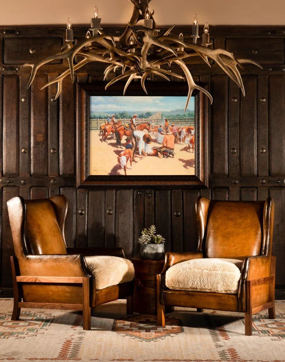 Cattle Branding Day Canvas Art
