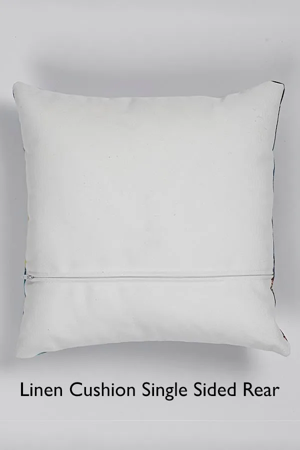 Cheetah Print Square Cushion (Snow)