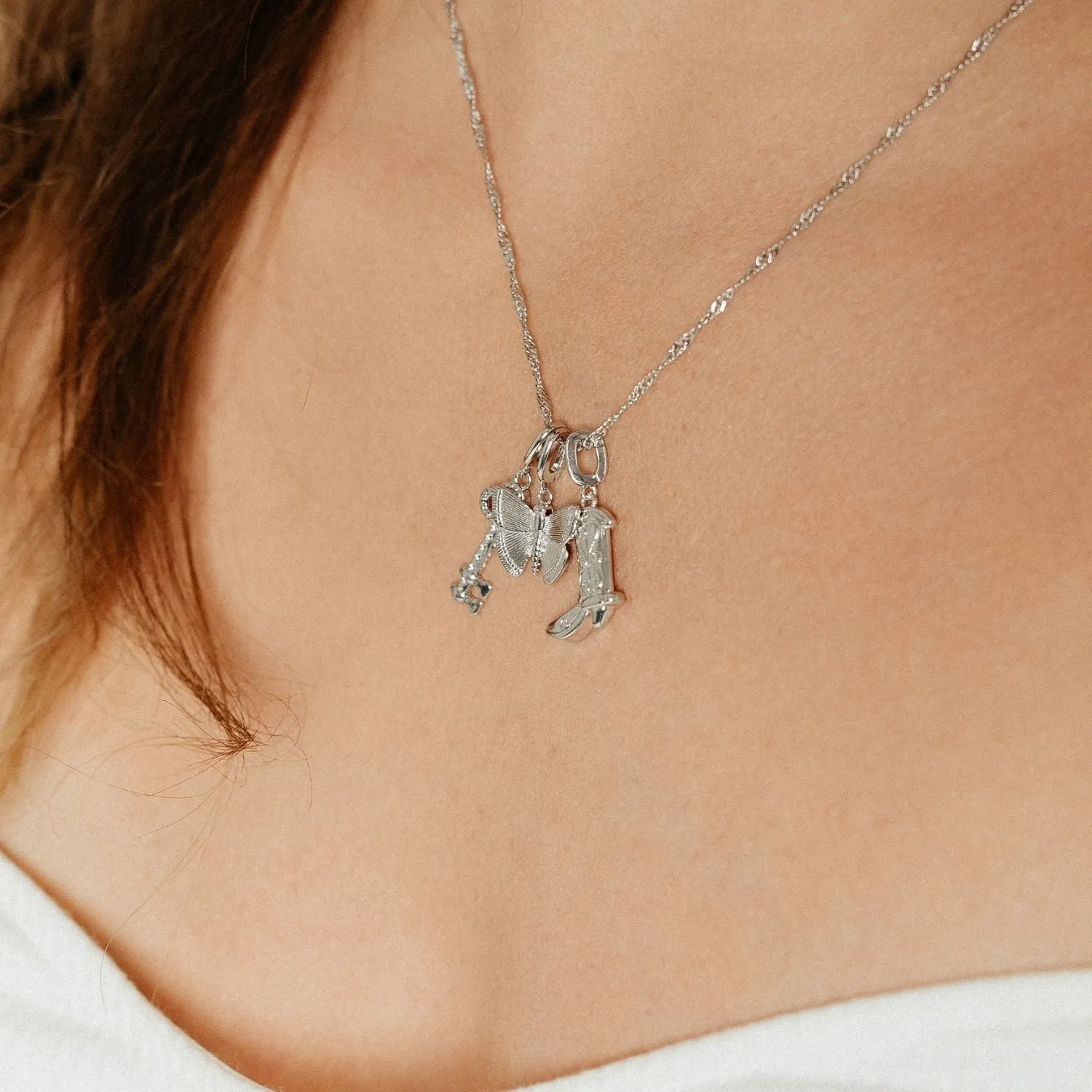 Cowboy Boot Charm (Silver)
