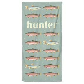 Freshwater Friends Personalized Kids Beach Towel