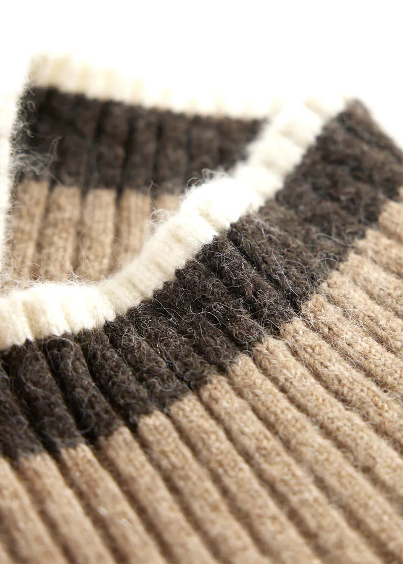 Full Zip Varsity Horse Sweater