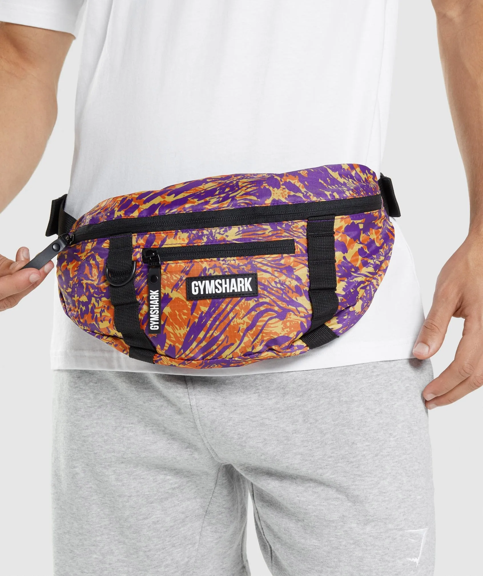 Gymshark Animal Print Sling Bag - Orange Print