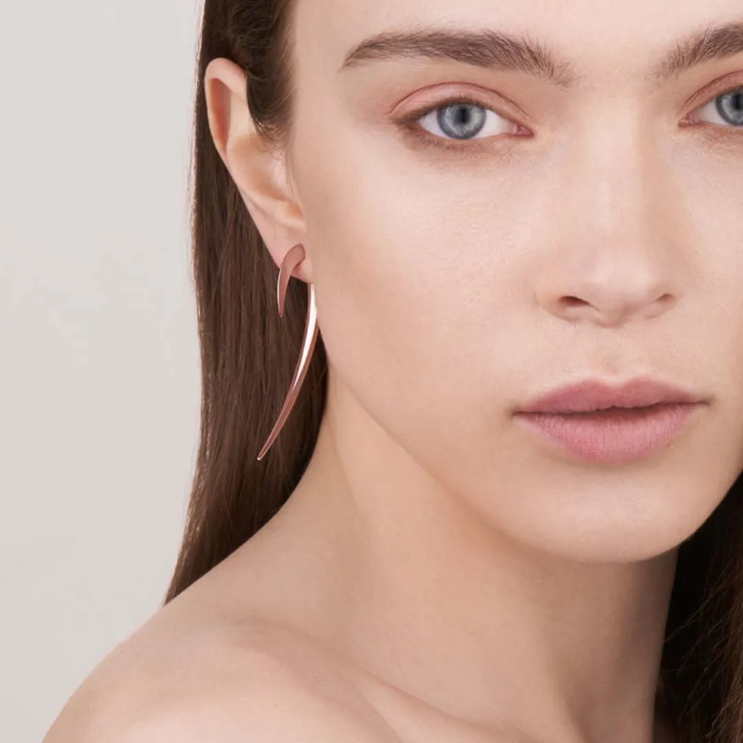 Hook Single Size 2 Earring - Rose Gold Vermeil