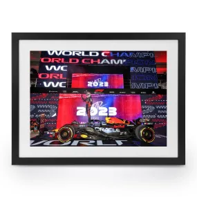 Max Verstappen 2023 'Three-Time World Champion' Print - Qatar GP