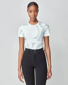 Monogram Short Sleeve Shirt Grey/White