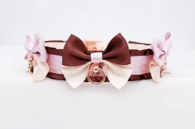 Neapolitan - Chocolate, Pink, Cream Pet Play Collar