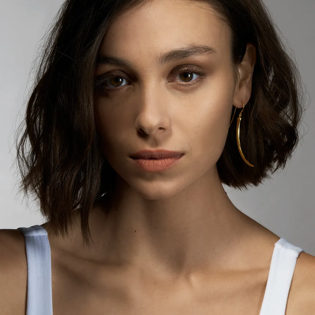 No.1 Medium Earrings - Yellow Gold Vermeil