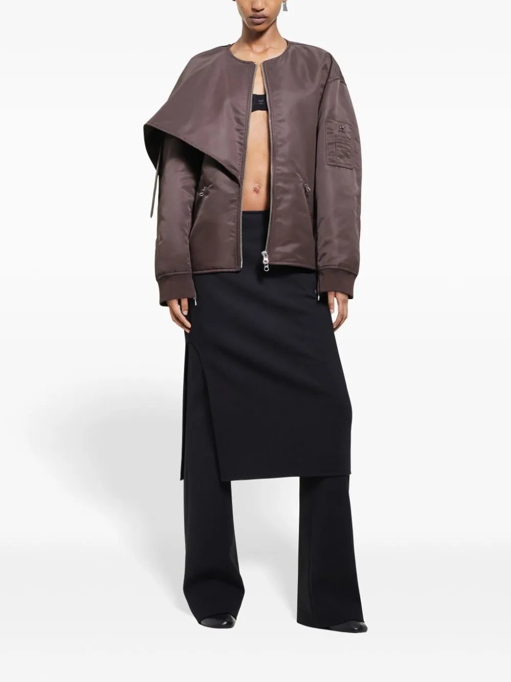NYLON KNOT BOMBER JACKET