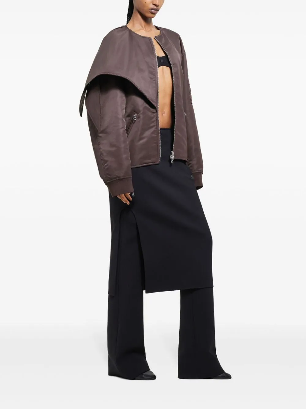 NYLON KNOT BOMBER JACKET