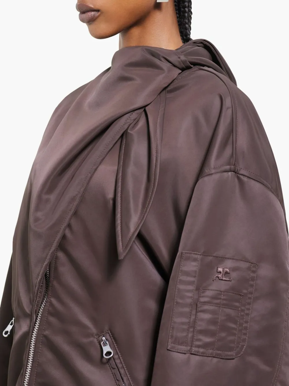 NYLON KNOT BOMBER JACKET