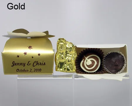 Personalized Bow Top Favor Boxes, empty