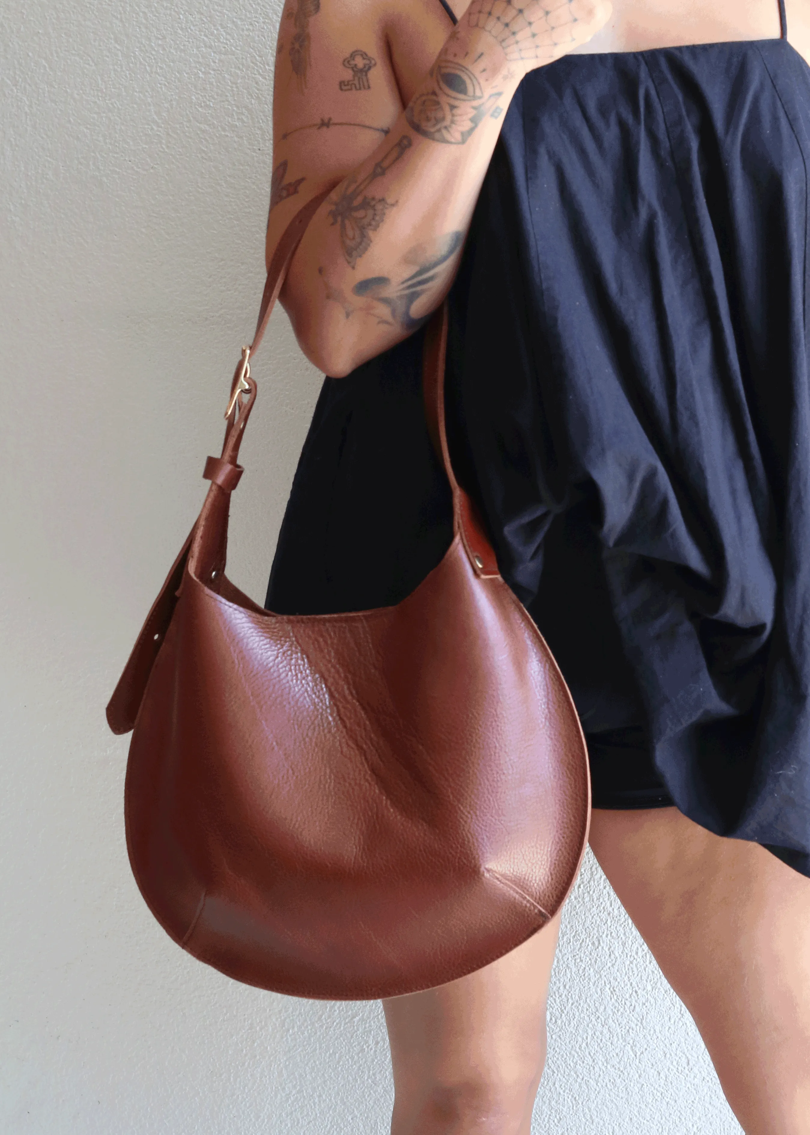 Petite Bardot Bag in Chestnut