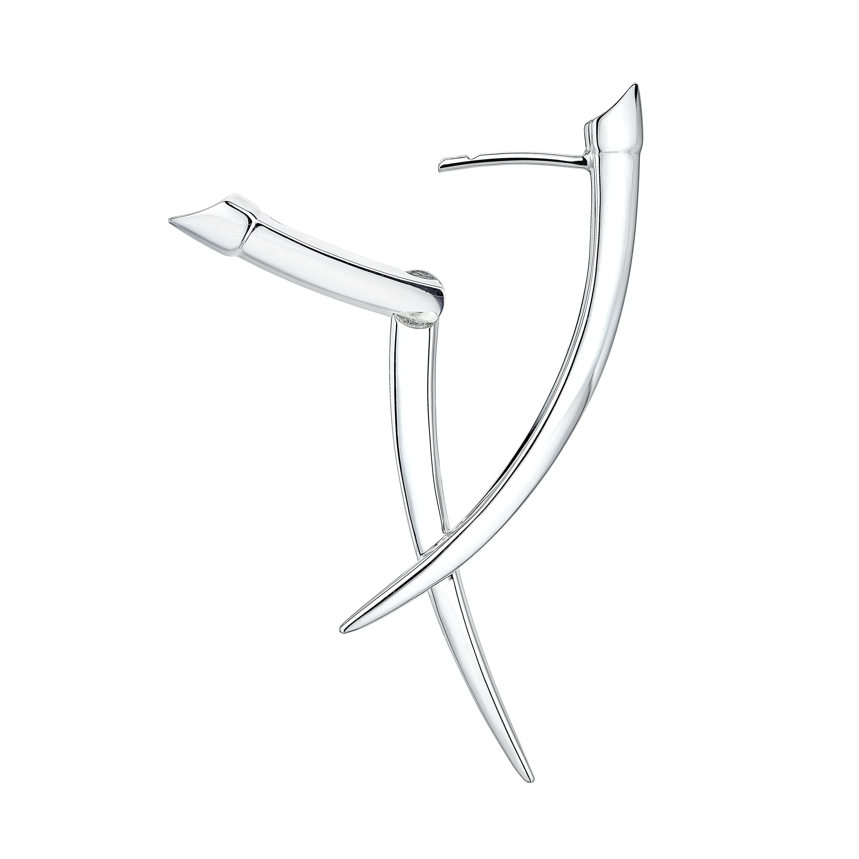 Sabre Crossover Earrings - Silver