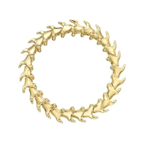 Serpent's Trace Wide Bracelet - Yellow Gold Vermeil