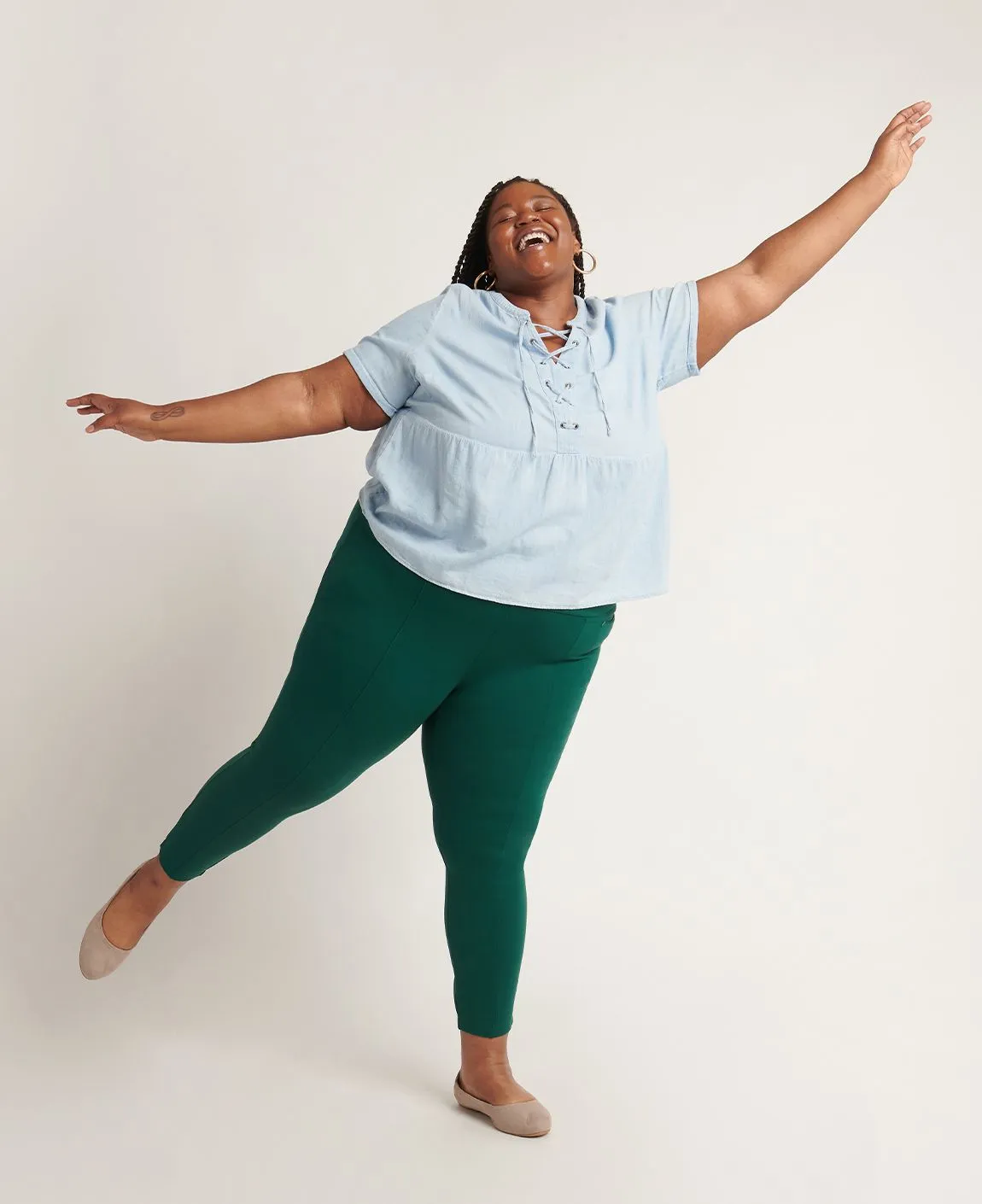 Skinny-Leg | Power-Down Pants (Botanical)