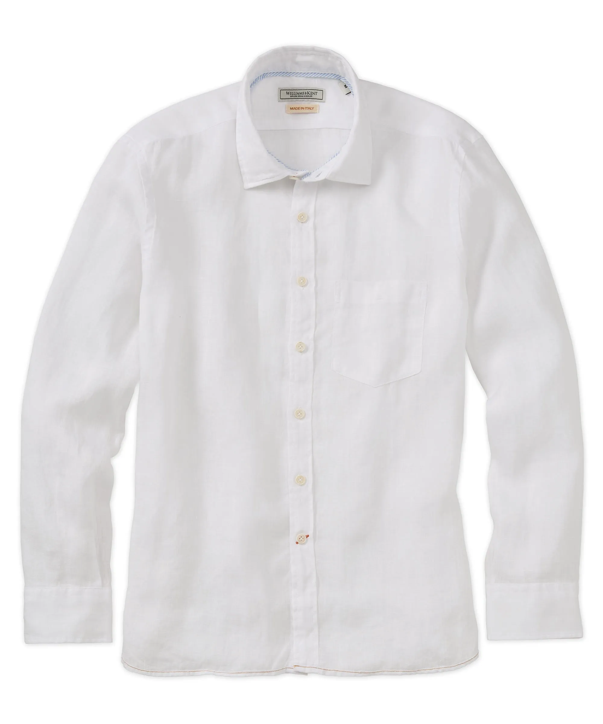 Solid Linen Long-Sleeve Shirt