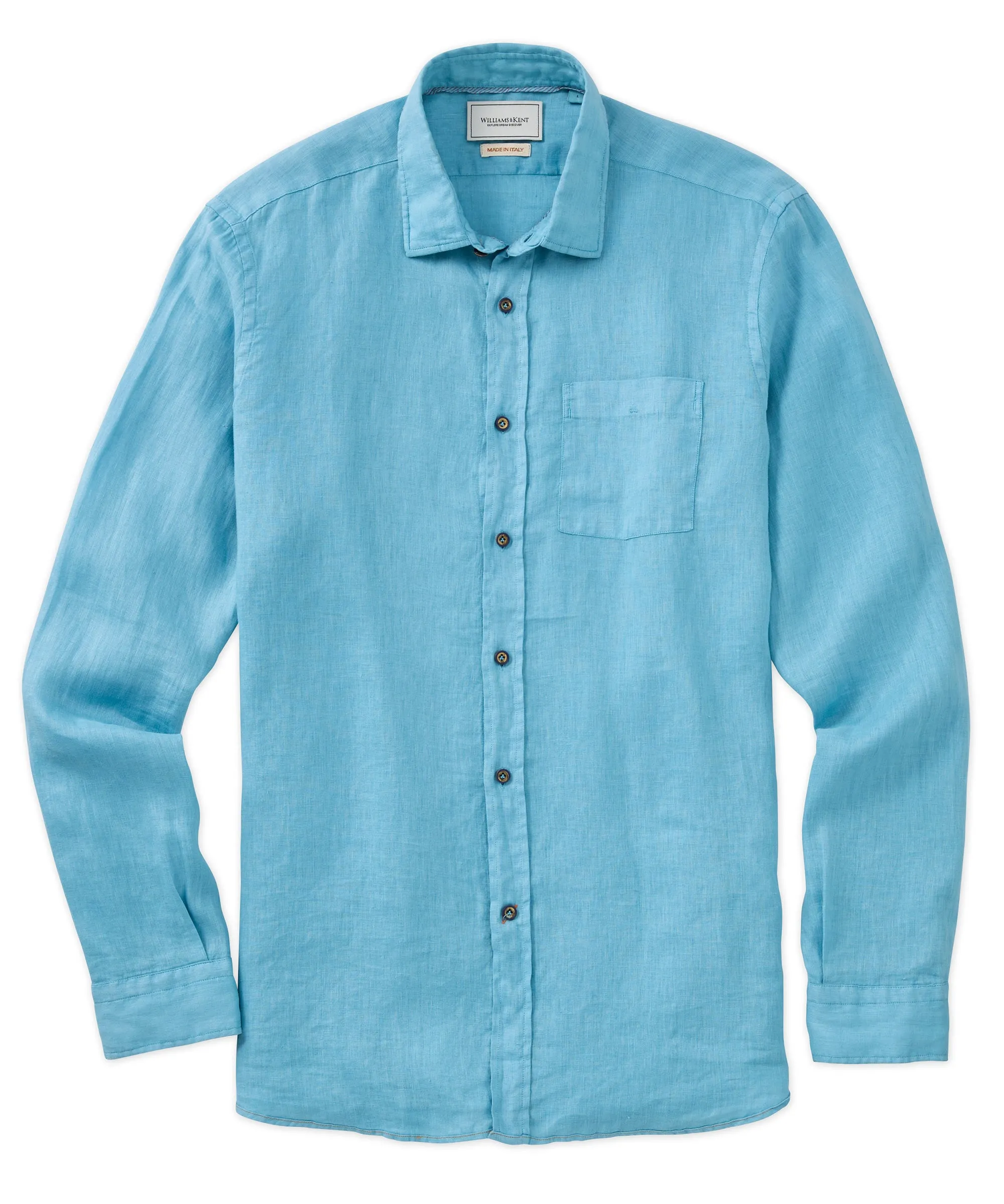 Solid Linen Long-Sleeve Shirt