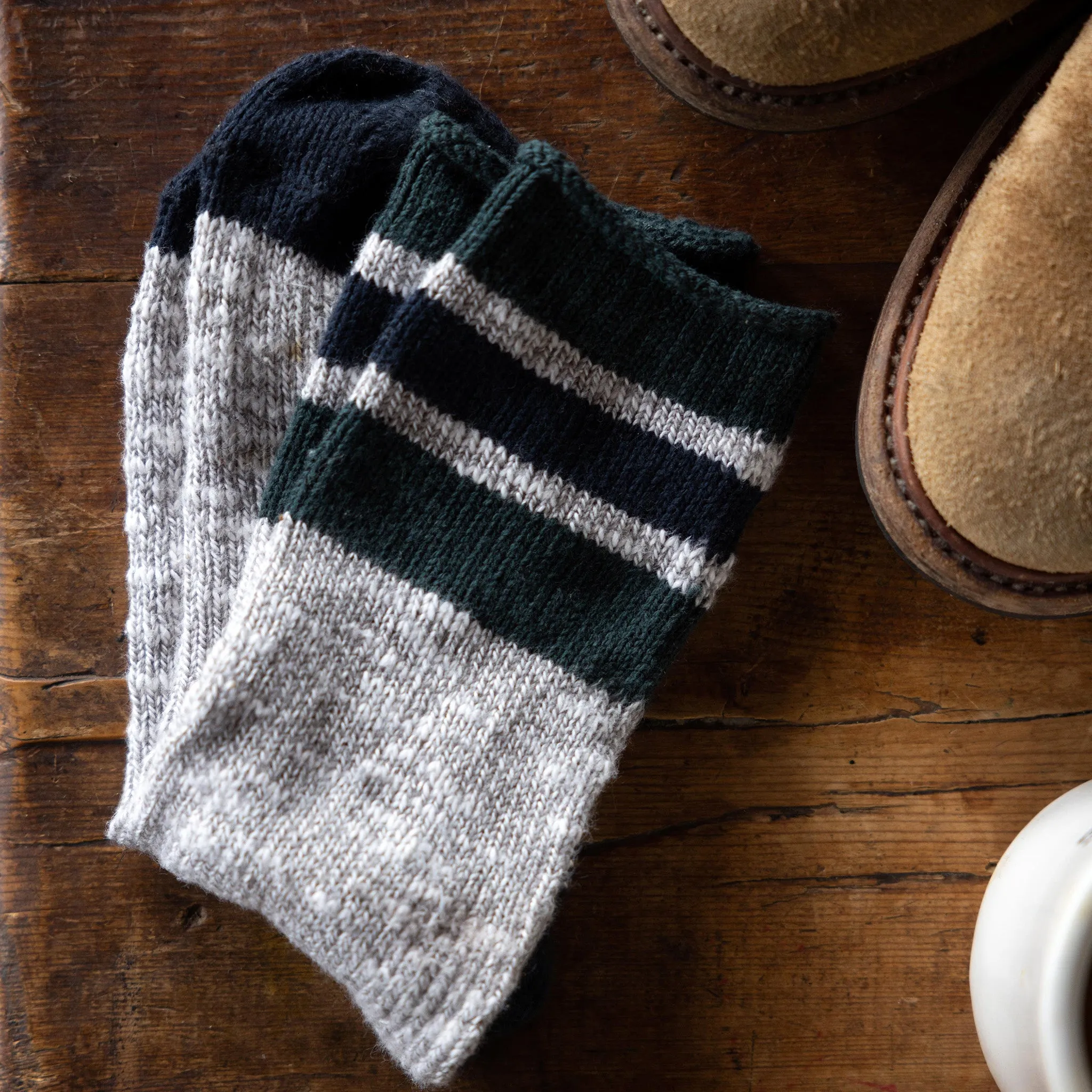 The Camp Sock in Heather Grey